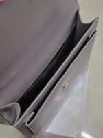 YSL 25S SUNSET MM 25 IN GRAYISH PURPLE CALFSKIN GOLD HARDWARE - Image 5