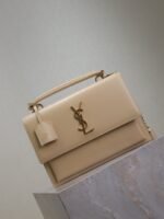 YSL 25S SUNSET MM 25 IN NUDE CALFSKIN GOLD HARDWARE - Image 9