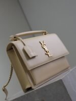 YSL 25S SUNSET MM 25 IN NUDE CALFSKIN GOLD HARDWRE - Image 13