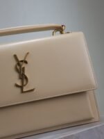 YSL 25S SUNSET MM 25 IN NUDE CALFSKIN GOLD HARDWRE - Image 12