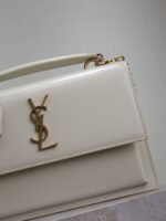 YSL 25S SUNSET MM 25 IN IVORY CALFSKIN GOLD HARDWRE - Image 12