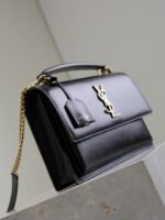 YSL 25S SUNSET MM 25 IN BLACK CALFSKIN GOLD HARDWRE - Image 13