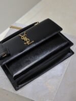 YSL 25S SUNSET MM 25 IN BLACK CALFSKIN GOLD HARDWRE - Image 15