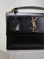 YSL 25S SUNSET MM 25 IN BLACK CALFSKIN GOLD HARDWARE - Image 12