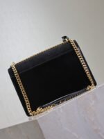 YSL 25S SUNSET BAG 22 IN BLACK CALFSKIN AND SUEDE GOLD HARDWARE - Image 2