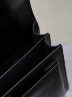 YSL 25S SUNSET BAG 22 IN BLACK CALFSKIN AND SUEDE GOLD HARDWARE - Image 18