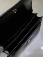 YSL 25S SUNSET BAG 22 IN BLACK CALFSKIN AND SUEDE GOLD HARDWARE - Image 5