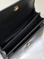 YSL 25S SUNSET MEDIUM 22 IN BLACK SHINY CALFSKIN GOLD HARDWRE - Image 5