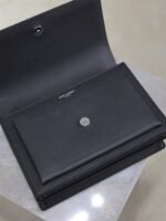 YSL 25S SUNSET MEDIUM 22 IN BLACK GRAINED CALFSKIN SILVER HARDWRE - Image 18