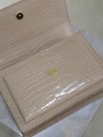YSL 25S SUNSET MEDIUM 22 IN NUDE CROCODILE-EMBOSSED SHINY CALFSKIN GOLD HARDWARE - Image 18