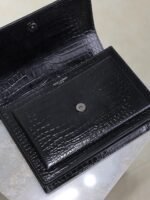 YSL 25S SUNSET MEDIUM 22 IN BLACK CROCODILE-EMBOSSED SHINY CALFSKIN BLACK HARDWRE - Image 13