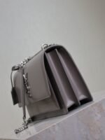 YSL 25S SUNSET BAG 22 IN DARK PURPLE CALFSKIN SILVER HARDWRE - Image 17