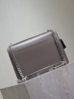 YSL 25S SUNSET BAG 22 IN DARK PURPLE CALFSKIN SILVER HARDWRE - Image 11