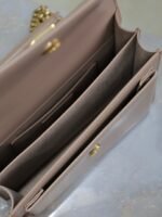 YSL 25S SUNSET BAG 22 IN WARM TAUPE PINK CALFSKIN GOLD HARDWRE - Image 14