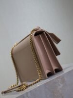 YSL 25S SUNSET BAG 22 IN WARM TAUPE PINK CALFSKIN GOLD HARDWRE - Image 8