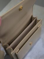 YSL 25S SUNSET BAG 22 IN NUDE CALFSKIN GOLD HARDWARE - Image 5