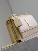 YSL 25S SUNSET BAG 22 IN NUDE CALFSKIN GOLD HARDWARE - Image 7
