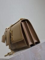 YSL 25S SUNSET BAG 22 IN BROWN CALFSKIN GOLD HARDWRE - Image 8
