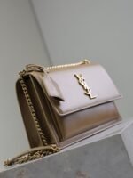 YSL 25S SUNSET BAG 22 IN BROWN CALFSKIN GOLD HARDWRE - Image 16