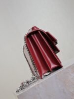 YSL 25S SUNSET BAG 22 IN CRIMSON RED CALFSKIN SILVER HARDWARE - Image 18