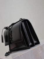 YSL 25S SUNSET BAG 22 IN BLACK CALFSKIN BLACK HARDWRE - Image 17
