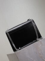 YSL 25S SUNSET BAG 22 IN BLACK CALFSKIN SILVER HARDWRE - Image 11