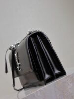 YSL 25S SUNSET BAG 22 IN BLACK CALFSKIN SILVER HARDWRE - Image 16