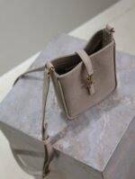 LE 5 À 7 HOBO MINI BAG 18 IN LIGHT BROWN SUEDE COPPER HARDWARE - Image 6