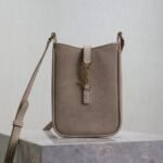 LE 5 À 7 HOBO MINI BAG 18 IN LIGHT BROWN SUEDE COPPER HARDWARE - Image 10