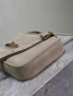 LE 5 À 7 HOBO MINI BAG 18 IN LIGHT BROWN SUEDE COPPER HARDWARE - Image 18