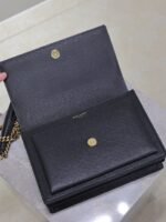 YSL 25S SUNSET MEDIUM 22 IN BLACK GRAINED CALFSKIN GOLD HARDWRE - Image 15
