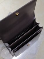 YSL 25S SUNSET BAG 22 IN DARK PURPLE CALFSKIN GOLD HARDWARE - Image 5