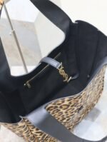 LE 5 À 7 BEA TOTE BAG 50 IN LEOPARD PRINT LEATHER GOLD LOGO - Image 3