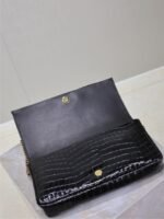 KATE 99 MEDIUM BAG 26 IN BLACK CROCODILE-EMBOSSED CALFSKIN COPPER HARDWARE - Image 12