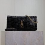 KATE 99 MEDIUM BAG 26 IN BLACK CROCODILE-EMBOSSED CALFSKIN COPPER HARDWARE - Image 10