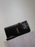 KATE 99 MEDIUM BAG 26 IN BLACK CROCODILE-EMBOSSED CALFSKIN COPPER HARDWARE - Image 14
