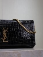 KATE 99 MEDIUM BAG 26 IN BLACK CROCODILE-EMBOSSED CALFSKIN COPPER HARDWARE - Image 16