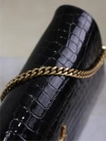 KATE 99 MEDIUM BAG 26 IN BLACK CROCODILE-EMBOSSED CALFSKIN COPPER HARDWARE - Image 9