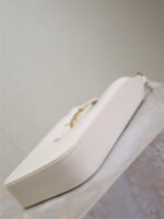 LE 5 À 7 PHONE BAG 18 IN WHITE CALFSKIN - Image 4
