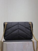 YSL 25S LOULOU PUFFER MEDIUM 29 IN BLACK NYLON - Image 2