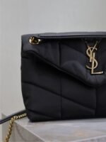 YSL 25S LOULOU PUFFER MEDIUM 29 IN BLACK NYLON - Image 3