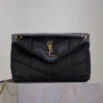 YSL 25S LOULOU PUFFER MEDIUM 29 IN BLACK NYLON - Image 10
