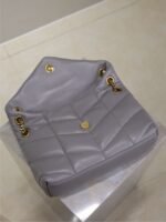 YSL 25S LOULOU PUFFER MEDIUM 29 IN SMOKY LAVENDER CALFSKIN - Image 4