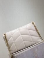 YSL 25S LOULOU PUFFER GM 35 IN BLANC VINTAGE CALFSKIN GOLD HARDWARE - Image 11