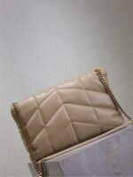 YSL 25S LOULOU PUFFER GM 35 IN BROWN CALFSKIN GOLD HARDWRE - Image 2