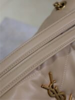 YSL 25S LOULOU PUFFER MM 29 IN BROWN CALFSKIN GOLD HARDWRE - Image 4