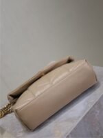 YSL 25S LOULOU PUFFER MINI 23 IN BROWN CALFSKIN GOLD HARDWRE - Image 18