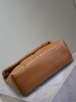 YSL 25S LOULOU PUFFER MM 29 IN CARAMEL CALFSKIN GOLD HARDWARE - Image 9