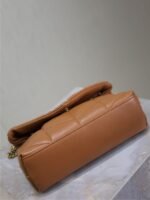 YSL 25S LOULOU PUFFER MINI 23 IN CARAMEL CALFSKIN GOLD HARDWARE - Image 9