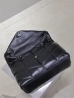 YSL 25S LOULOU PUFFER GM 35 IN BLACK CALFSKIN BLACK HARDWARE - Image 6